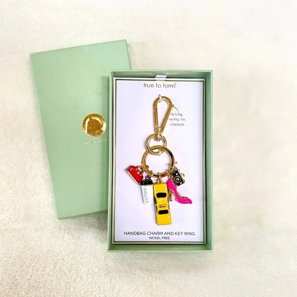 True to Form New York City Life Multi-Charmed Key Chain / Bag Charm - Picture 2 of 6